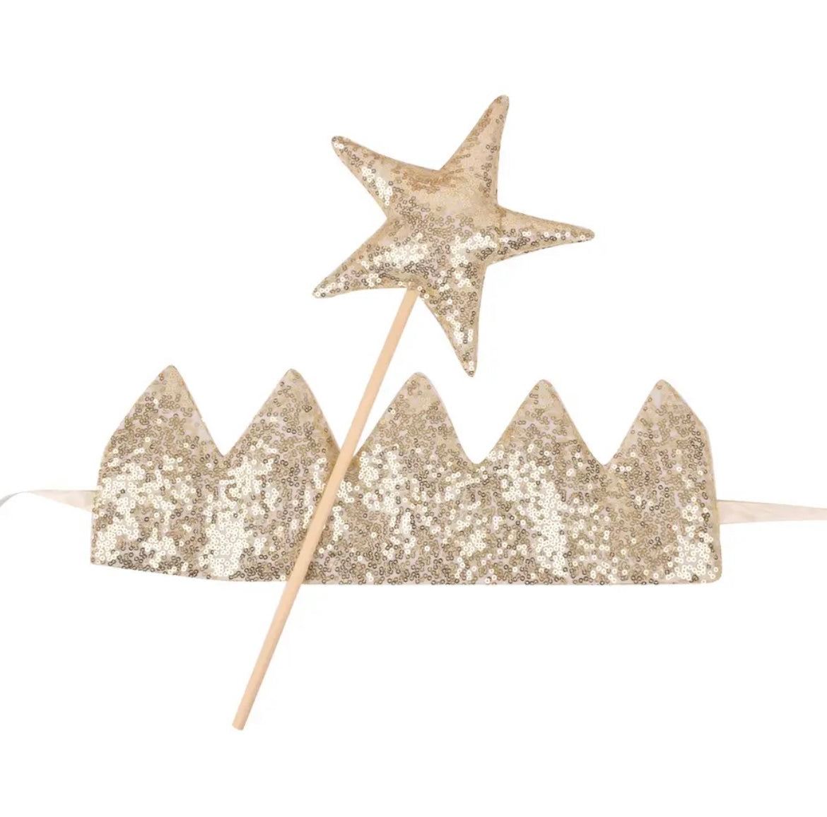 Sparkle crown and wand set - Gold