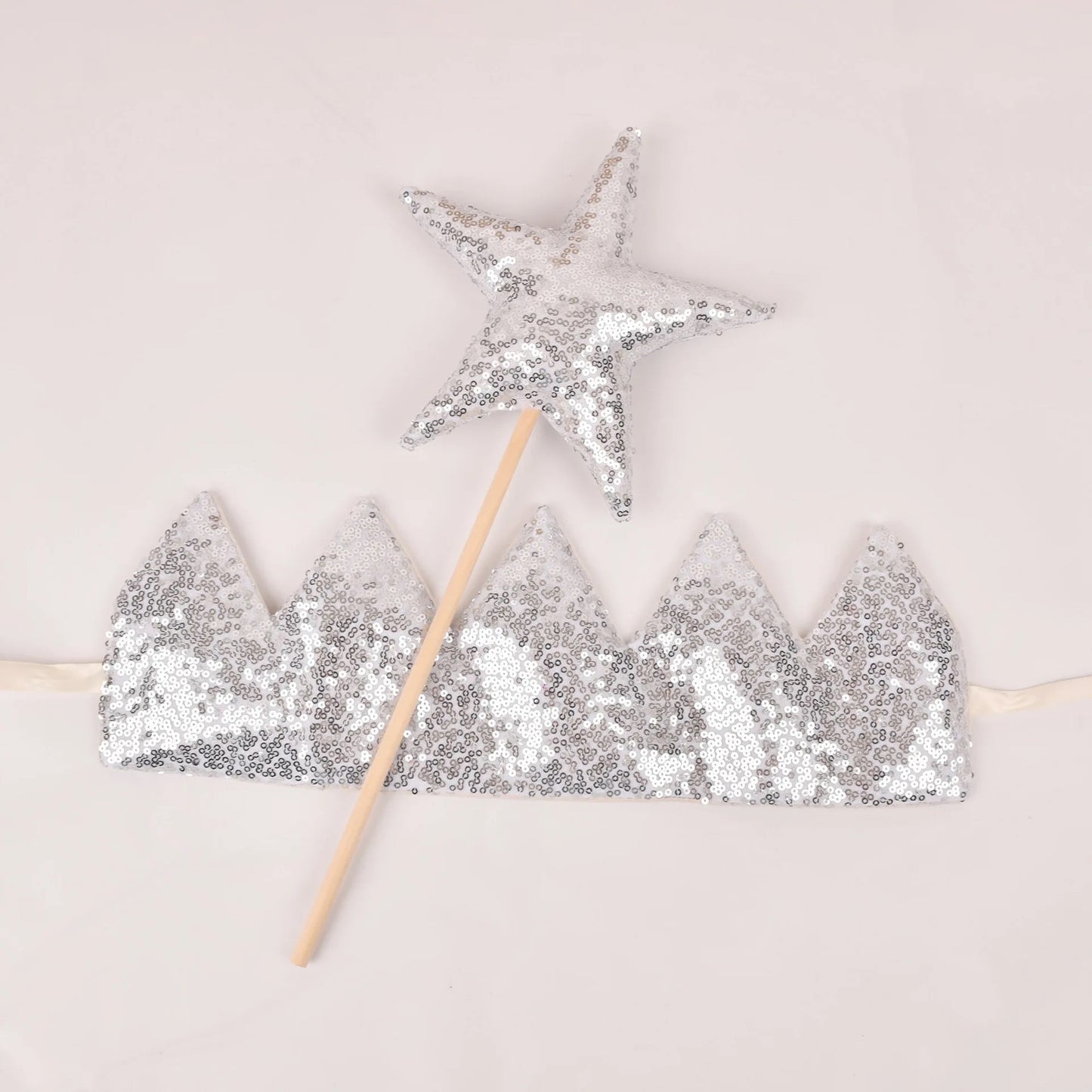 Sparkle crown and wand set - Silver