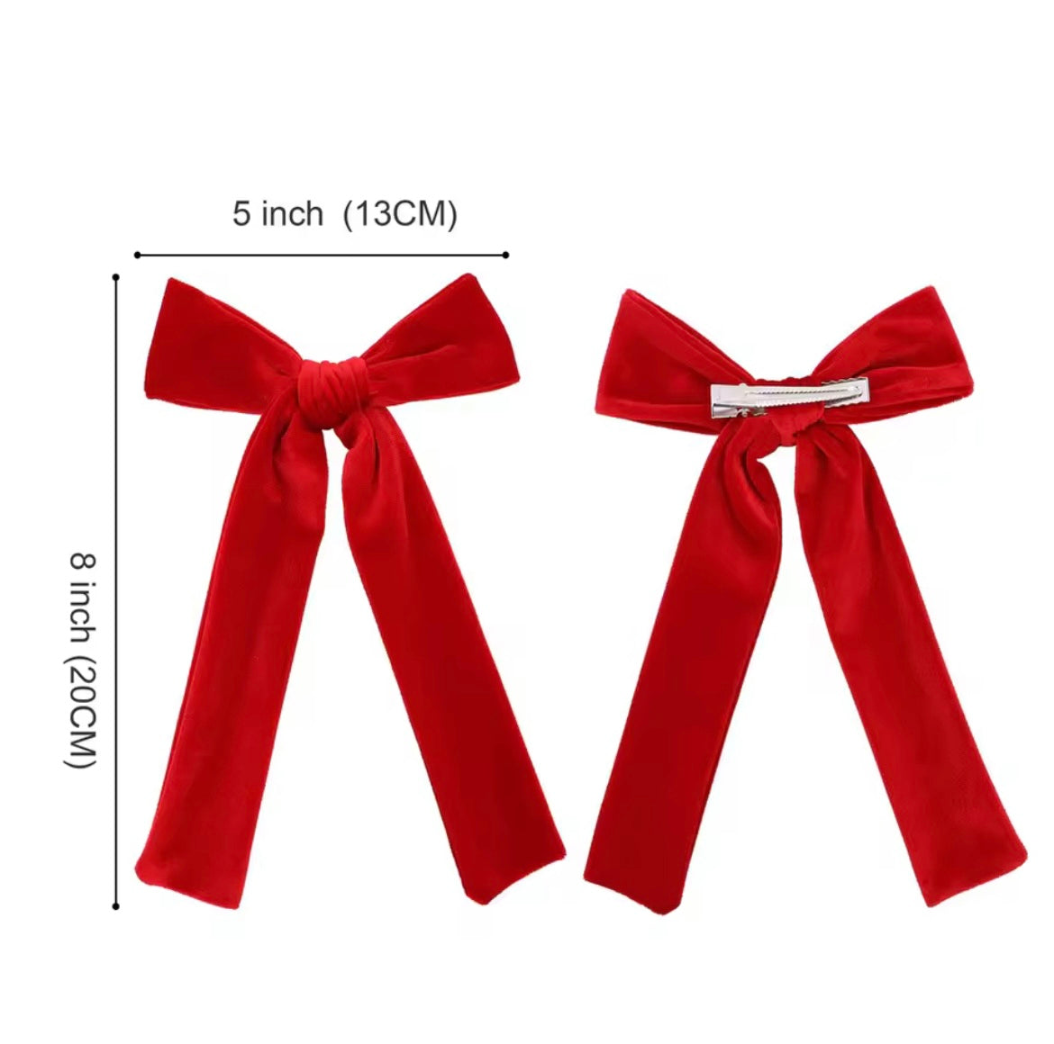 Velvet Long Tail Bow - Ruby Slippers