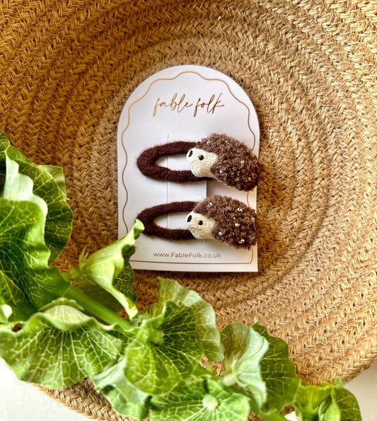 Hedgehog Snap Clips (2pk)